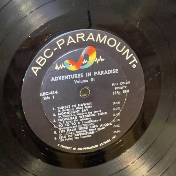 Adventures In Paradise, Vol. 3 (Vinyl, 1962) ABC-Paramount ABC-414 Good LP Album - Picture 8 of 12